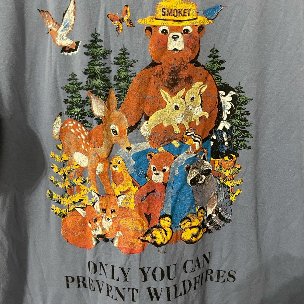 Smokey the Bear tee Only you can prevent forest fires.